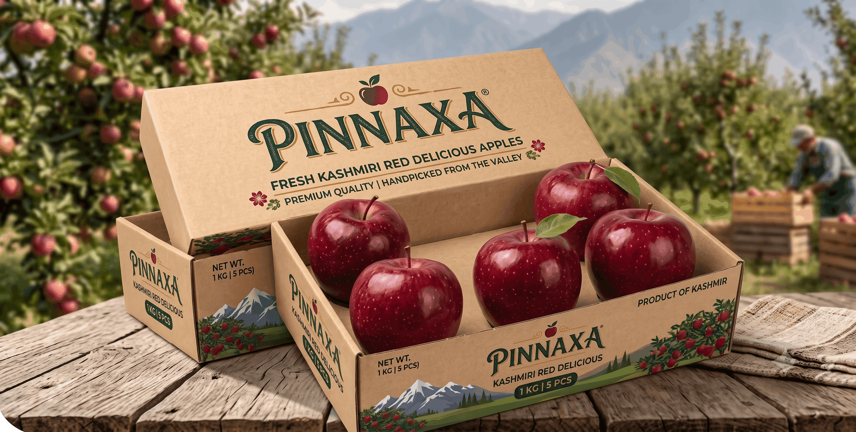 Kashmiri Apple - Red Delicious 5 Pcs Pack
