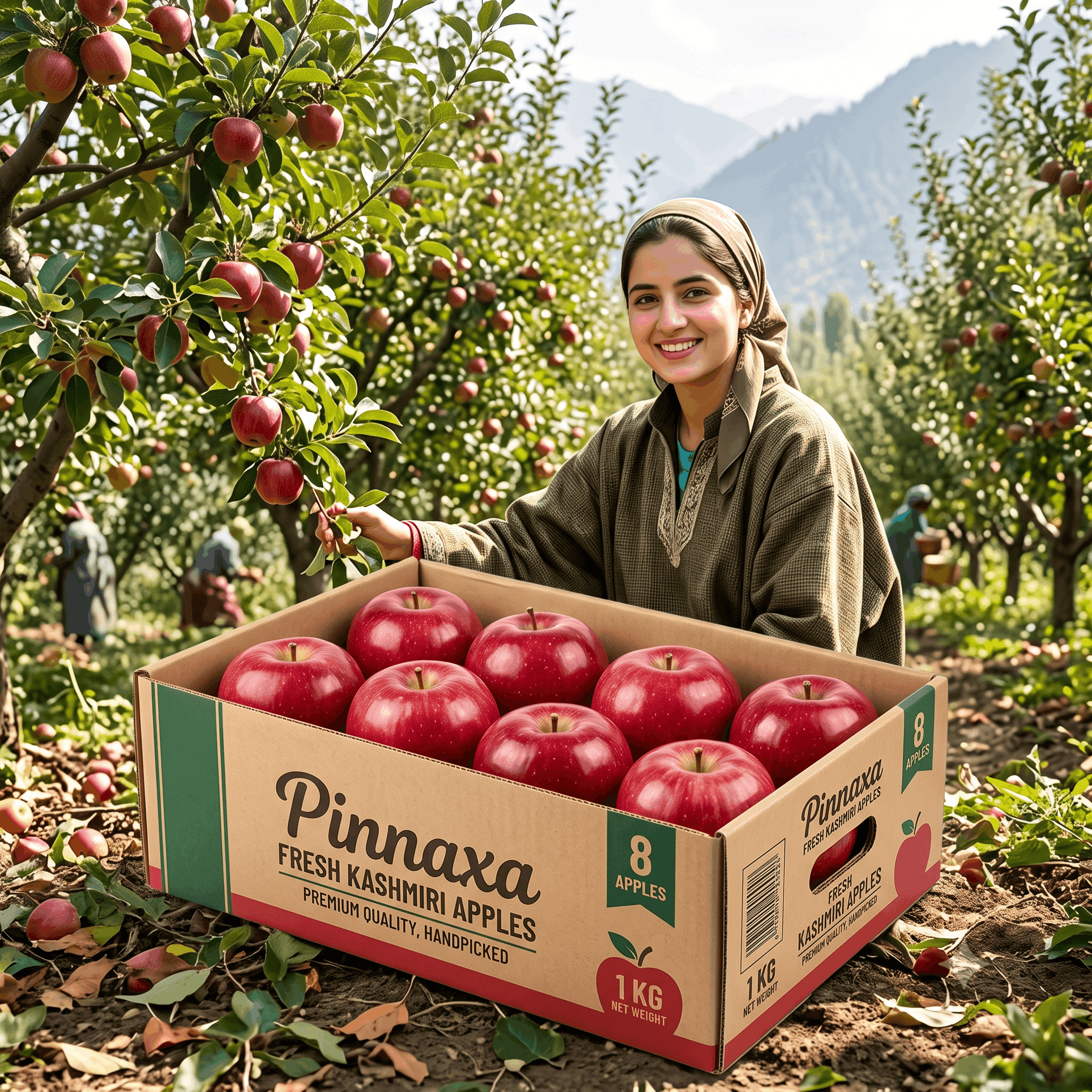 Kashmiri Apple - Red Delicious 8 Pcs Pack in 1 Kg